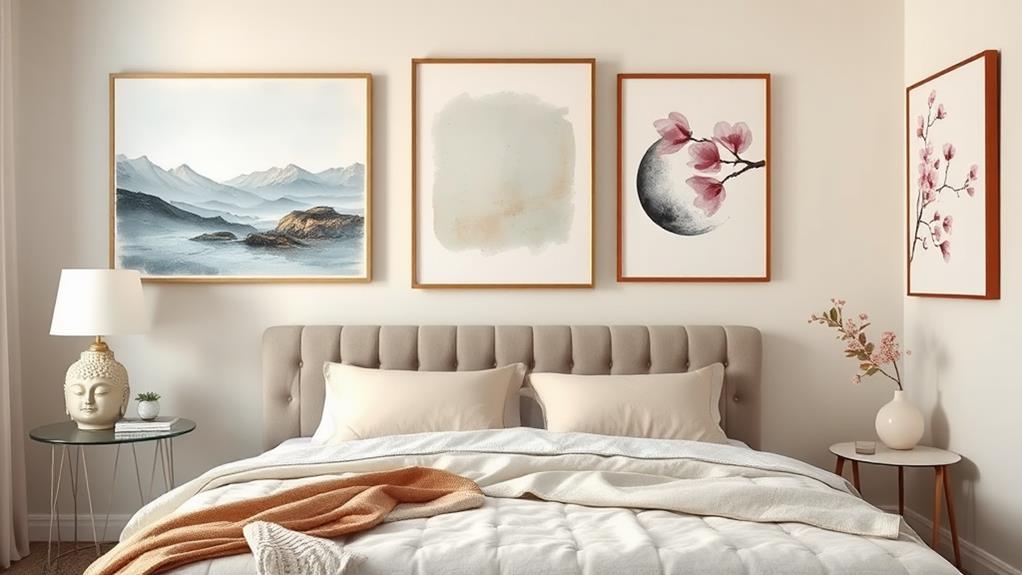 harmonizing feng shui bedroom art