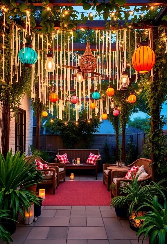 10 Best Boho Style Outdoor Decor Ideas 5 charming ambient outdoor illumination