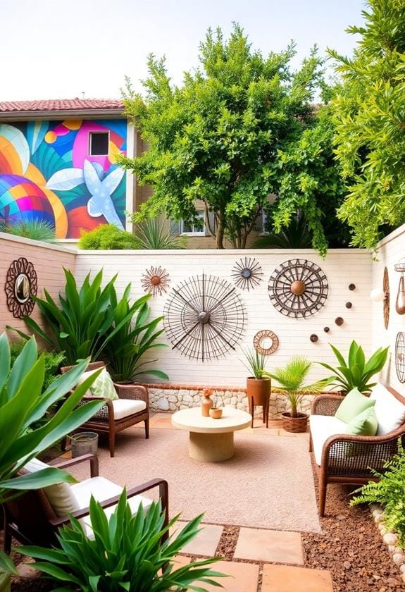 Enhancing Backyards With Outdoor Wall Art 2 diverse creative expression techniques