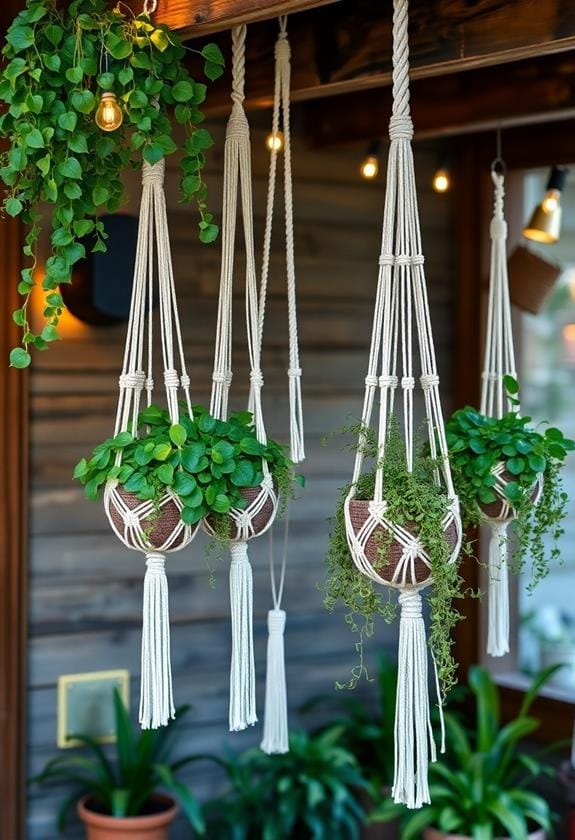 10 Best Boho Style Outdoor Decor Ideas 1 handcrafted decorative plant holders