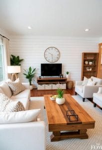 modern farmhouse living room design