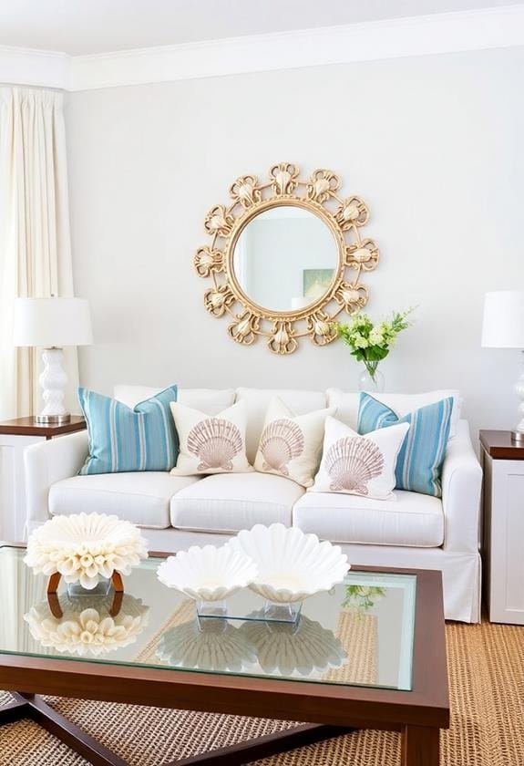 seashell inspired decorative elements