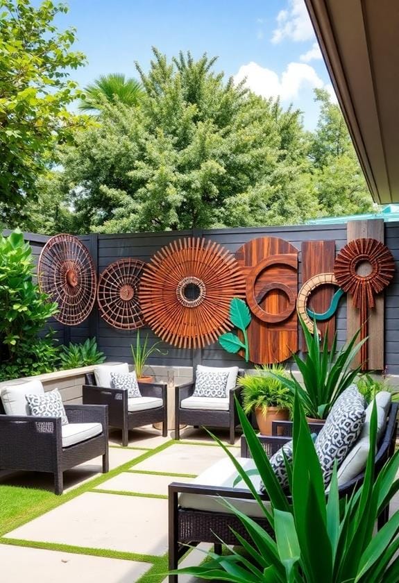 Enhancing Backyards With Outdoor Wall Art 1 selecting appropriate construction materials