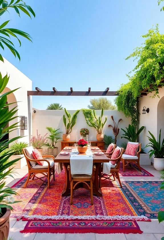 Stunning Ideas for Your Outdoor Dining Space 5 stylish outdoor rugs textiles