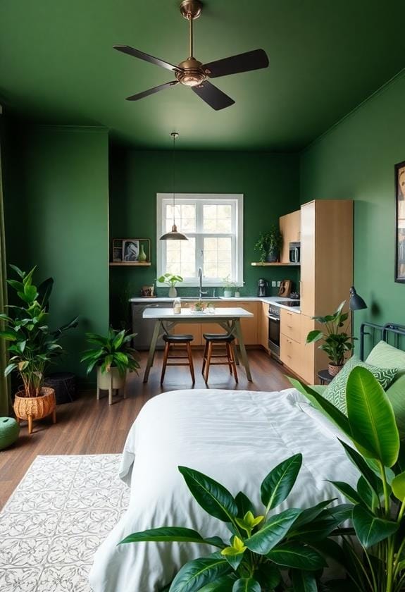 varied shades of green