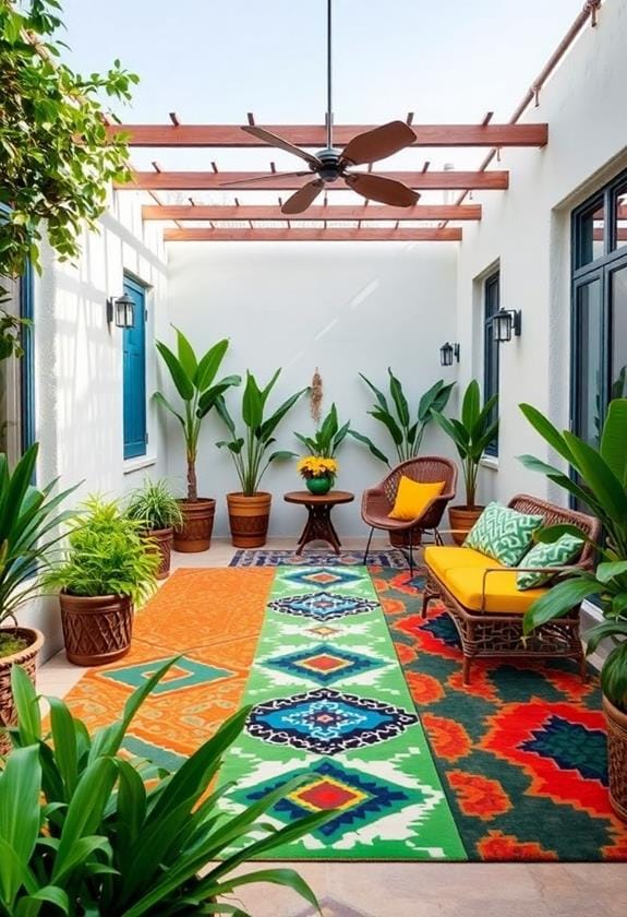 Top 10 Stylish Outdoor Rugs for Patios 4 vibrant abstract pattern designs