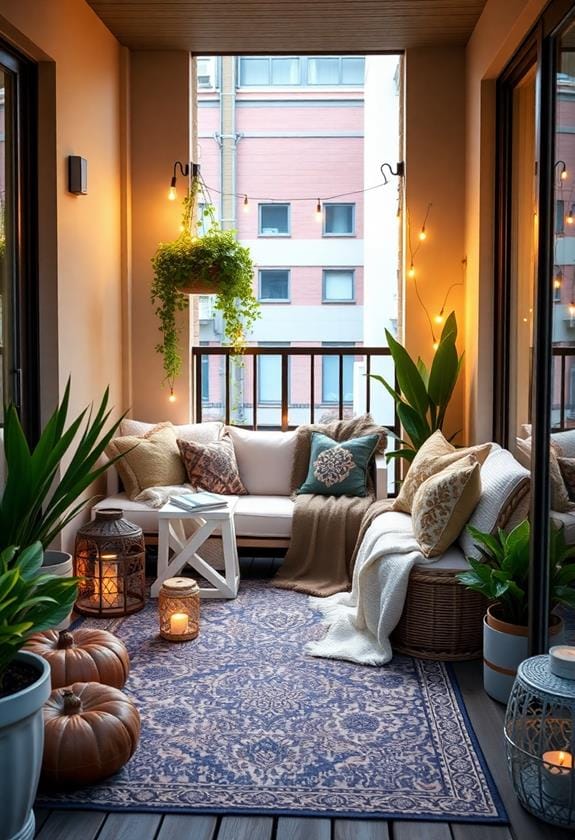 6 Best Outdoor Decor Ideas for Small Balconies 3 warm fabric enhancements